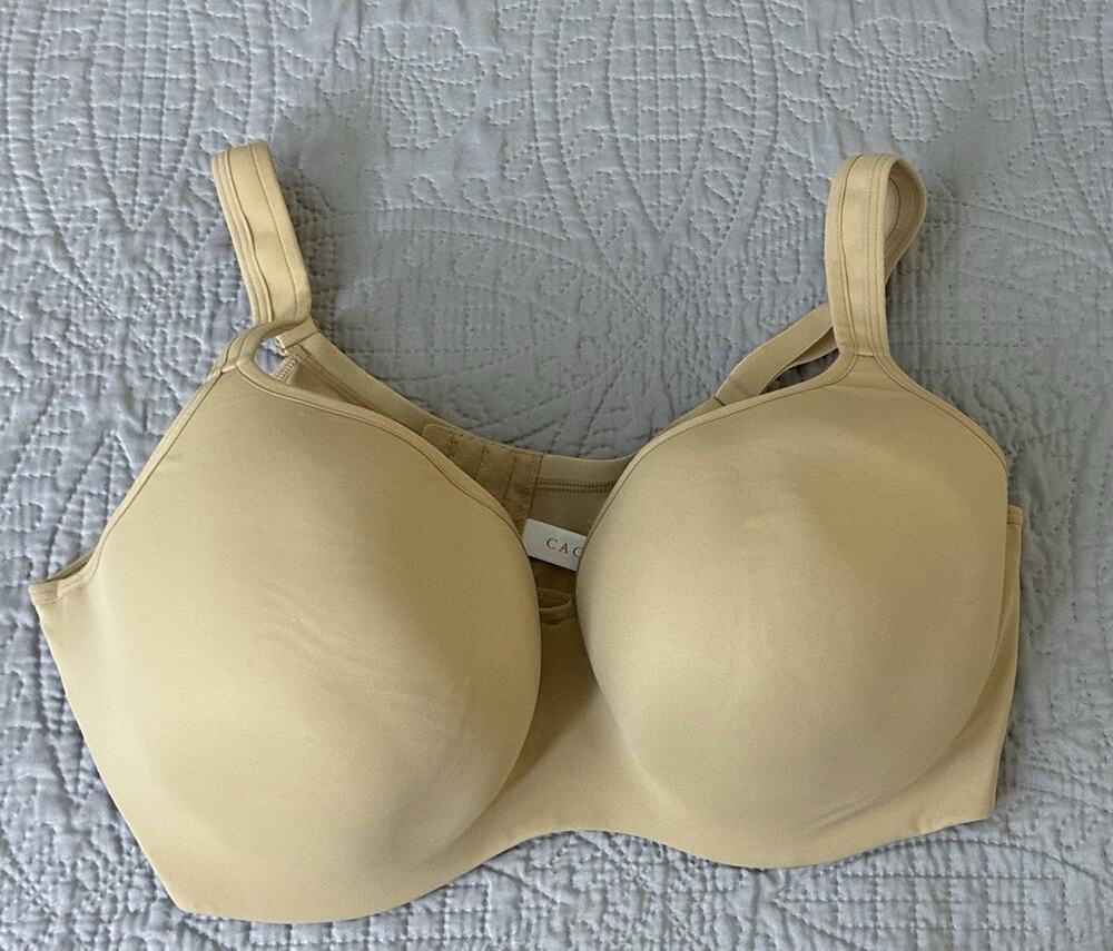 Cacique Bra 46DD Boost Lightly Lined Balconette Beige Padded Underwire